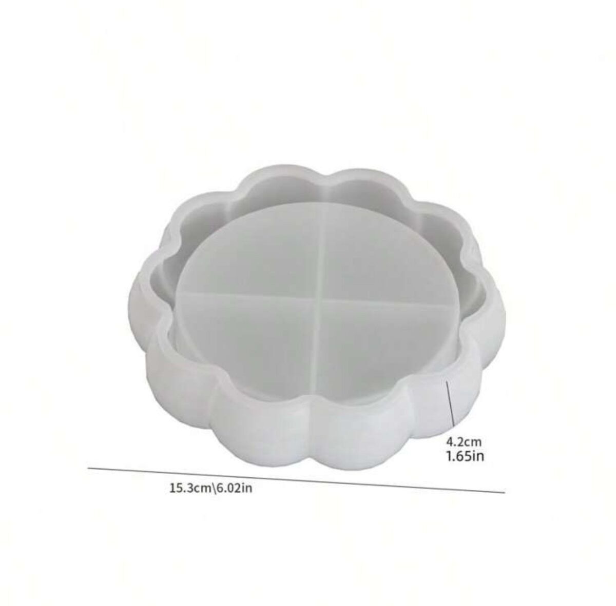 Silicone Lotus Flower Edge Mold – Elegant Resin & Gypsum Storage Dish DIY - Image 1