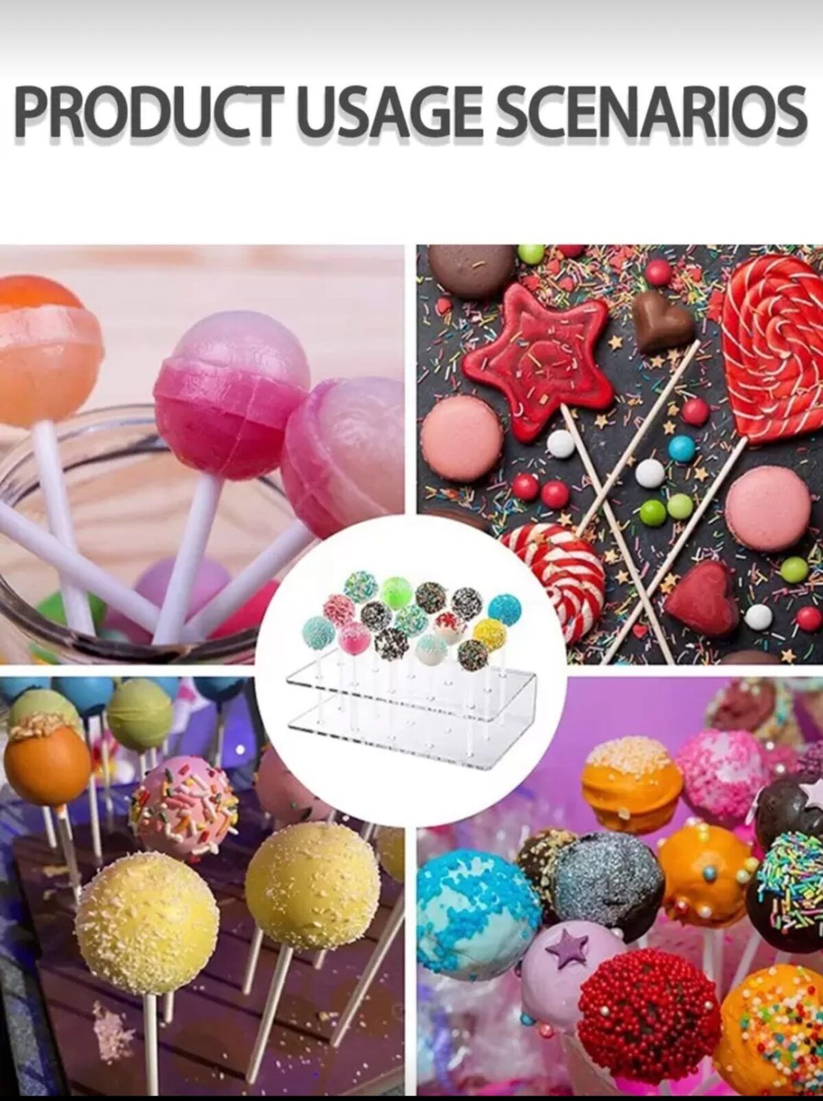 Acrylic Candle Pop Display Stand – Crystal Clear 15-Hole / 20-Hole Flower & Party Display Rack - Image 1