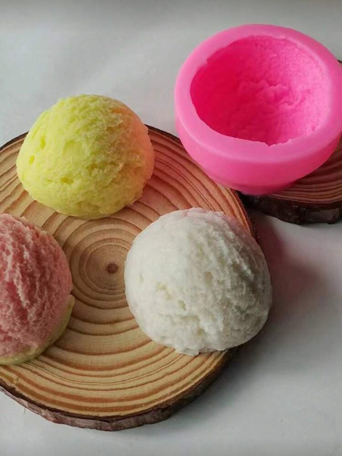 ice cream ball silicone mold candle soap diy sphere