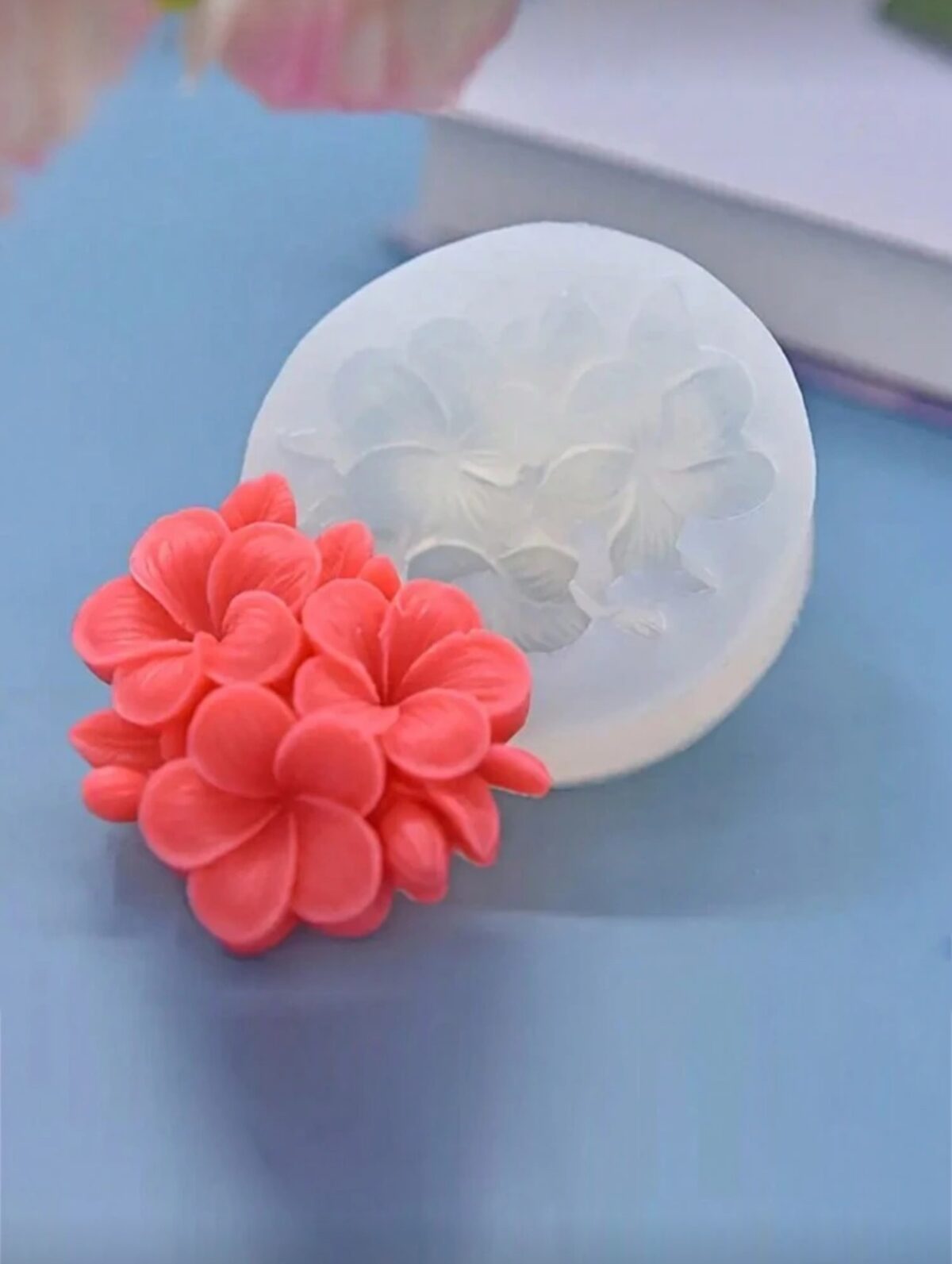 3 flower silicone mold for creating floral resin, candle, and decorative craft designs 3 flower silicone mold for creating floral resin, candle, and decorative craft designs