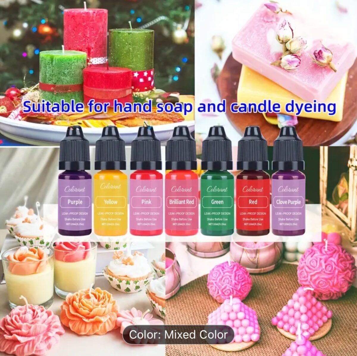 0.34oz × 20 Color Handmade Soap DIY Pigment Set, Suitable for Handmade Soap DIY Crafts, Candle DIY Crafts