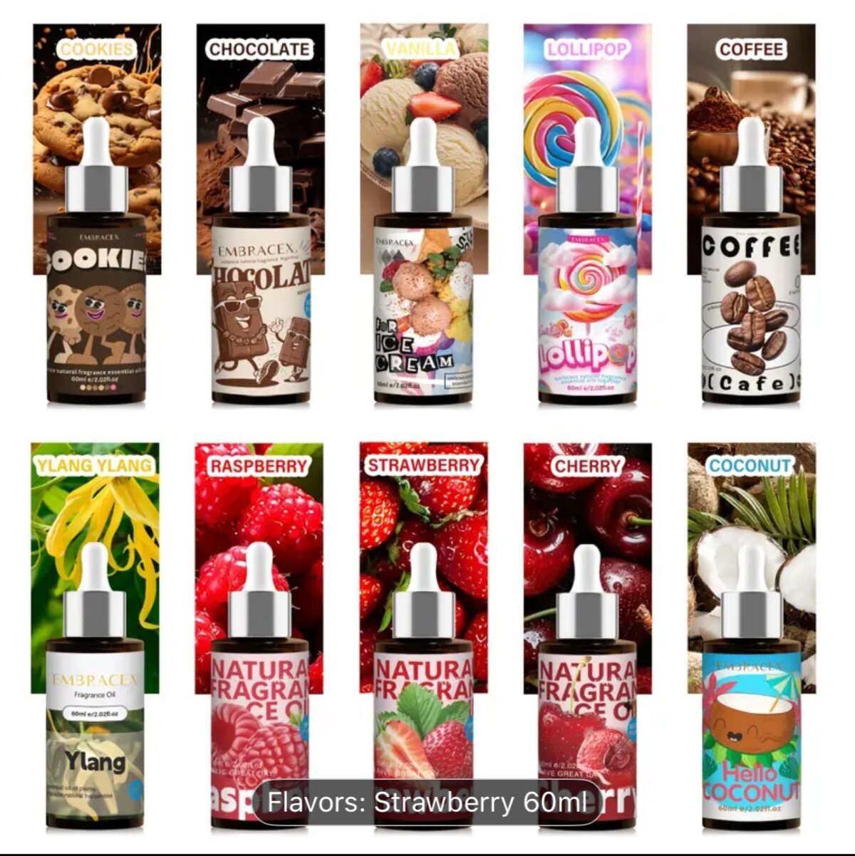 Irresistible strawberry essential oil 60ml with fruity scent for diffusers and candle making Irresistible strawberry essential oil 60ml with fruity scent for diffusers and candle making